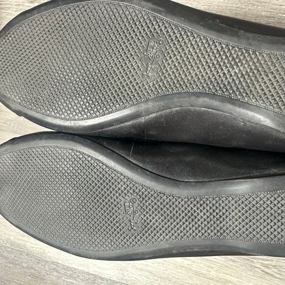 Coach Chelsea Black Matte Leather Ballet Flats - Picture 9 of 10